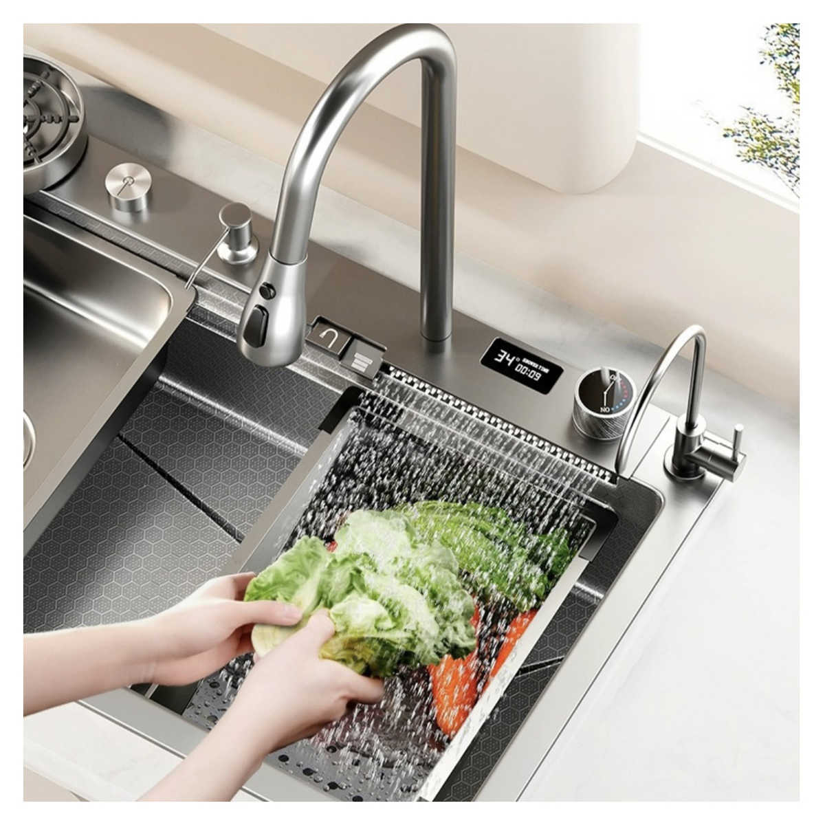 Handmade-Futuristic Sink with soap dispenser